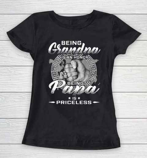 Grandpa Funny Gift Apparel  Mens Being Grandpa Is An Honor Being Papa Is Priceless Women's T-Shirt
