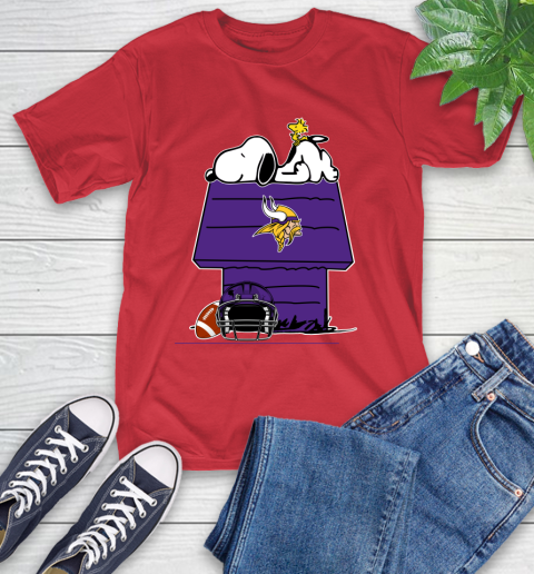 Minnesota Vikings NFL Football Snoopy Woodstock The Peanuts Movie T-Shirt 10