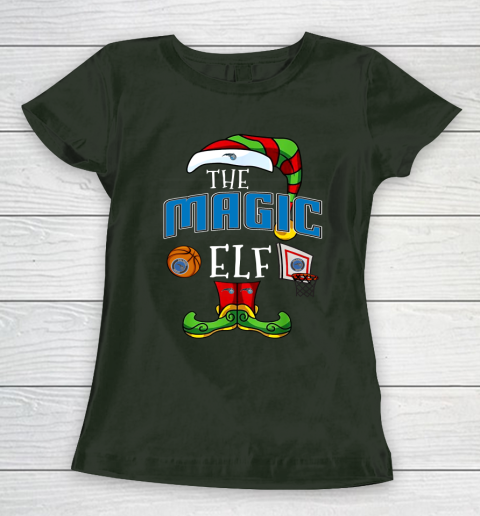 Orlando Magic Christmas ELF Funny NBA Women's T-Shirt 4