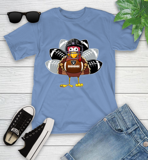 Oakland Raiders Turkey Thanksgiving Day Youth T-Shirt 11