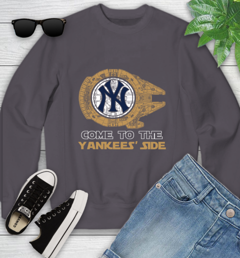MLB Come To The New York Yankees Sox Side Star Wars Baseball Sports Youth Sweatshirt 5