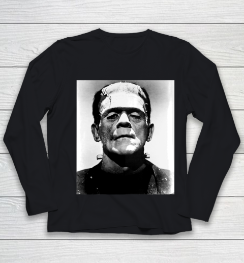 Classic Halloween Monster Poster Horror Movie Frankenstein Youth Long Sleeve