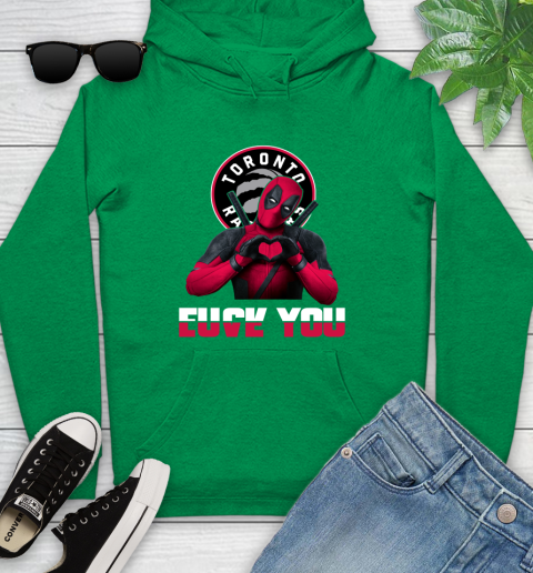NBA Toronto Raptors Deadpool Love You Fuck You Basketball Sports Youth Hoodie 9