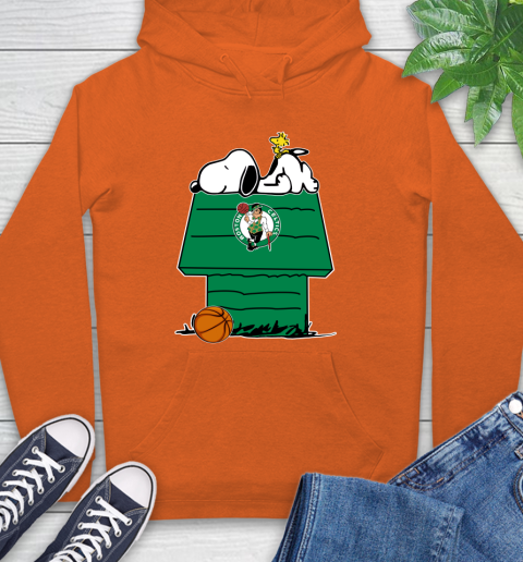Boston Celtics NBA Basketball Snoopy Woodstock The Peanuts Movie Hoodie 5