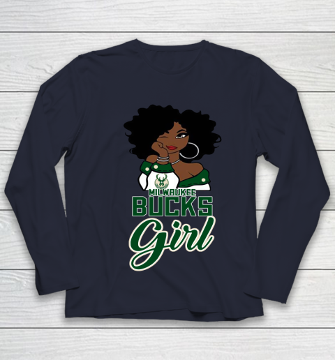 Milwaukee Bucks Girl NBA Youth Long Sleeve 3