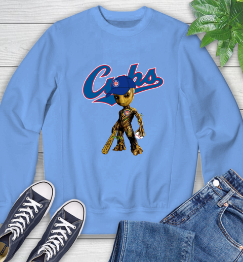 MLB Chicago Cubs Groot Guardians Of The Galaxy Baseball Sweatshirt 11