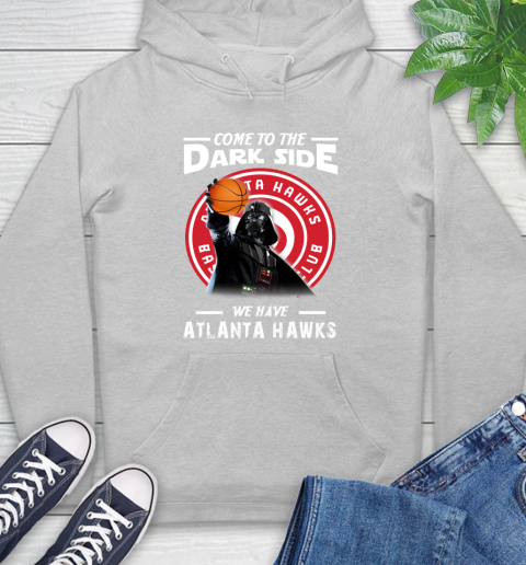 NBA Come To The Dark Side We Have Atlanta Hawks Star Wars Darth Vader Basketball Hoodie 6