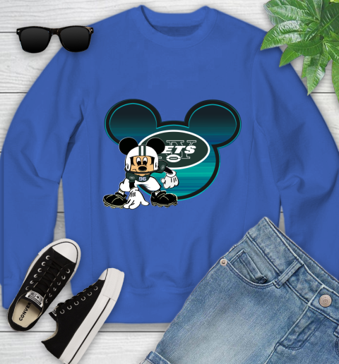 NFL New York Jets Mickey Mouse Disney Football T Shirt Youth Sweatshirt 8