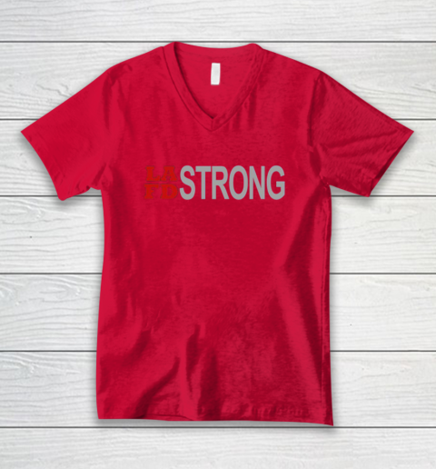 LAFD Strong V-Neck T-Shirt 7
