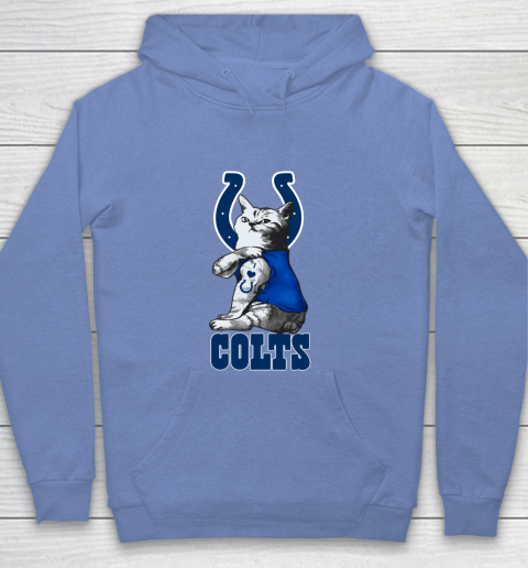 NFL Football My Cat Loves Indianapolis Colts Youth Hoodie 8
