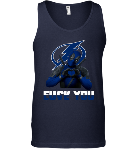 NHL Tampa Bay Lightning Deadpool Love You Fuck You Hockey Sports qsRsmq2p0tV unisex tank 17 95 151514 front navy