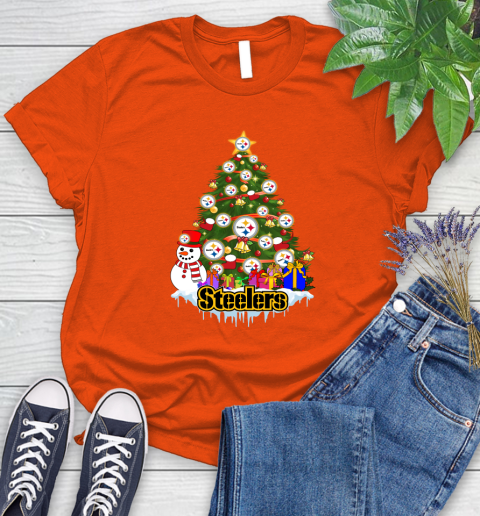 Pittsburgh Steelers Merry Christmas NFL Football Sports Women's T-Shirt 4