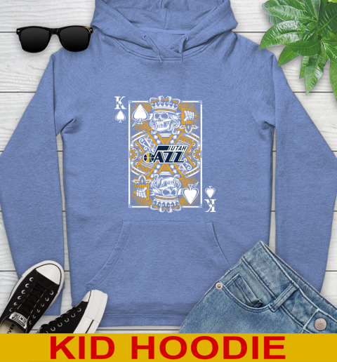 Utah Jazz NBA Basketball The King Of Spades Death Cards Shirt Youth Hoodie - Image 13