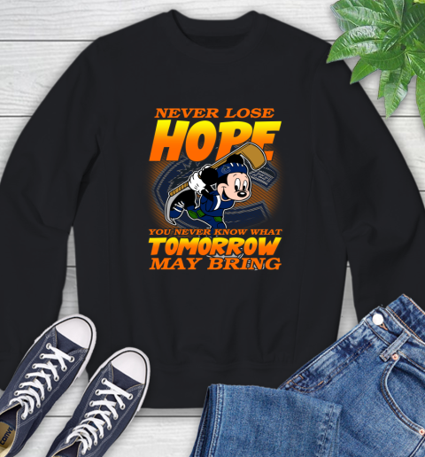 Vancouver Canucks NHL Hockey ootball Mickey Disney Never Lose Hope Sweatshirt