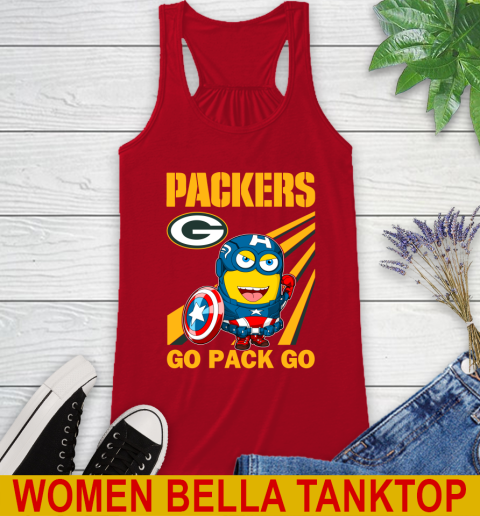 NFL Football Green Bay Packers Captain America Marvel Avengers Minion Shirt Racerback Tank 4