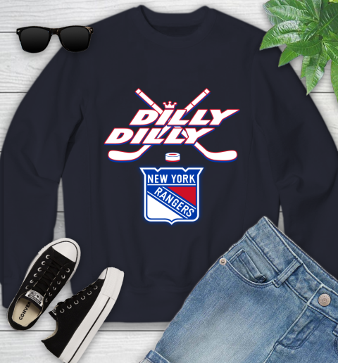 NHL New York Rangers Dilly Dilly Hockey Sports Youth Sweatshirt 3