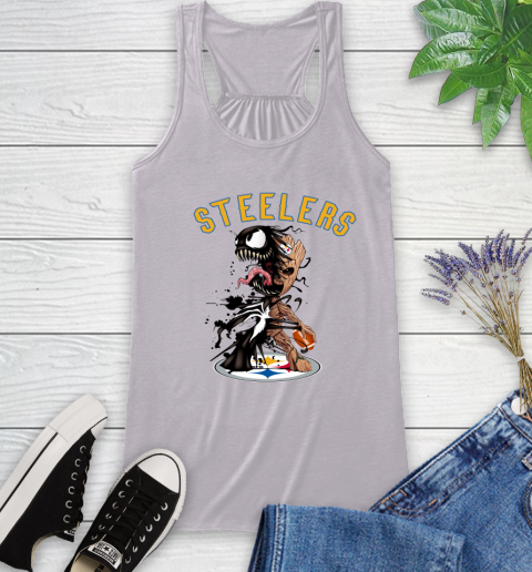 NFL Pittsburgh Steelers Football Venom Groot Guardians Of The Galaxy Racerback Tank 5