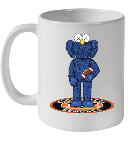NFL Football Cincinnati Bengals Kaws Bff Blue Figure Shirt Ceramic Mug 11oz