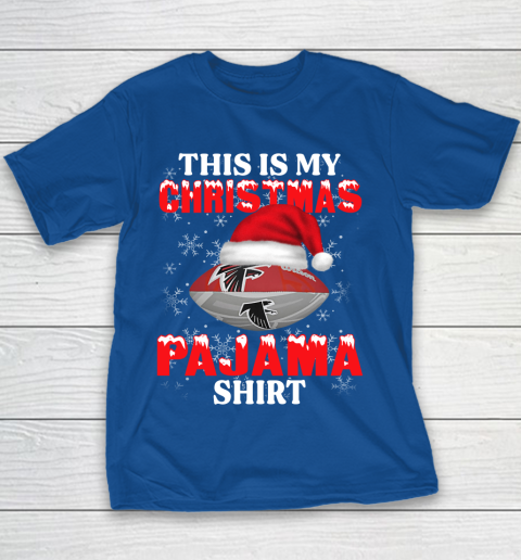 Atlanta Falcons This Is My Christmas Pajama Shirt NFL Youth T-Shirt 6