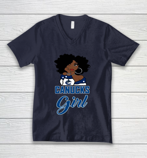 Vancouver Canucks Girl NHL V-Neck T-Shirt 3