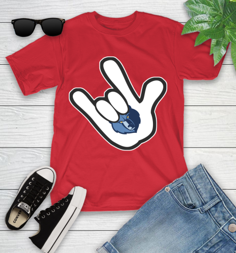 Memphis Grizzlies NBA Basketball Mickey Rock Hand Disney Youth T-Shirt 10