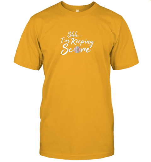 zvuz scorekeeper gift funny baseball team score book keeper jersey t shirt 60 front gold
