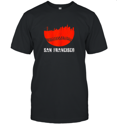 San Francisco Baseball Downtown Skyline For Fan Unisex Jersey Tee