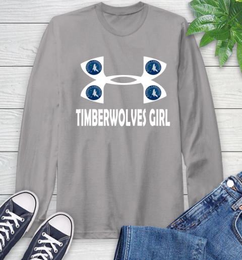 NBA Minnesota Timberwolves Girl Under Armour Basketball Sports Long Sleeve T-Shirt 6