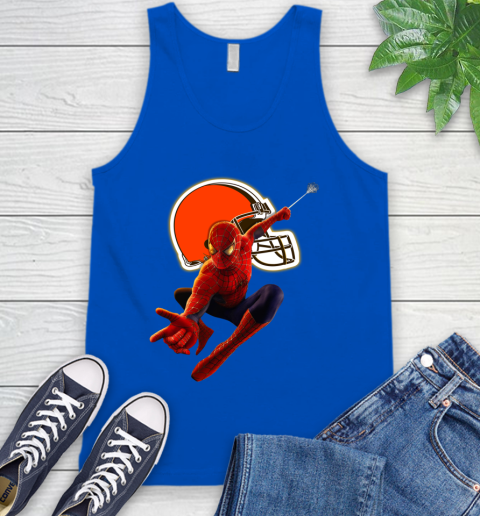 NFL Spider Man Avengers Endgame Football Cleveland Browns Tank Top 5
