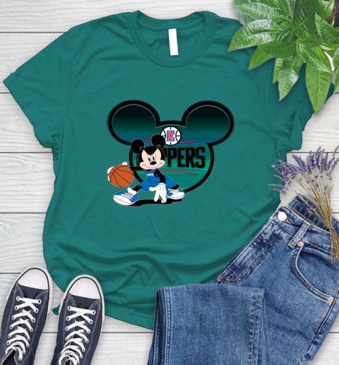 NBA LA Clippers Mickey Mouse Disney Basketball Women's T-Shirt 12