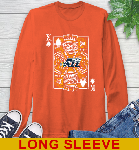 Utah Jazz NBA Basketball The King Of Spades Death Cards Shirt Long Sleeve T-Shirt 4