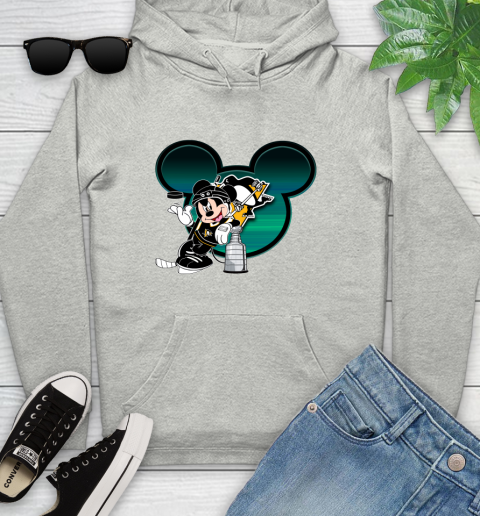 NHL Pittsburgh Penguins Stanley Cup Mickey Mouse Disney Hockey T Shirt Youth Hoodie