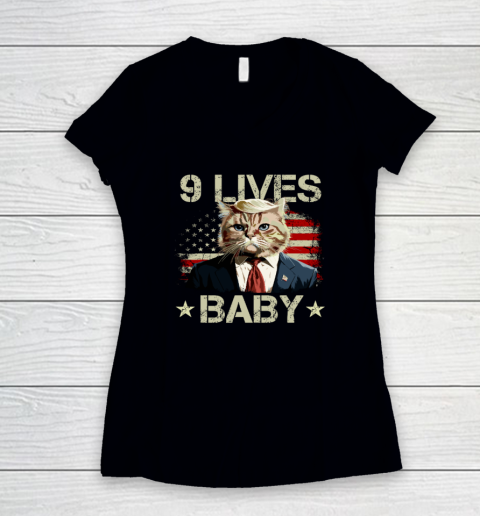9 Lives Baby Trump Women's V-Neck T-Shirt