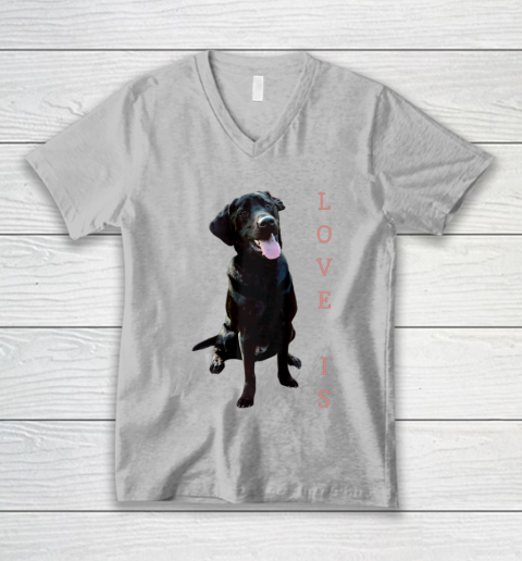 Dog Mom Shirt Labrador Retriever Shirt Women Men Kids Black Lab Dog Mom V-Neck T-Shirt 3