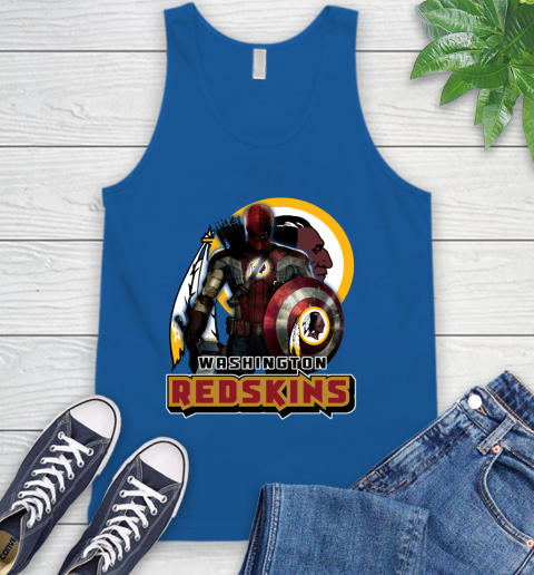 NFL Captain America Thor Spider Man Hawkeye Avengers Endgame Football Washington Redskins Tank Top 5