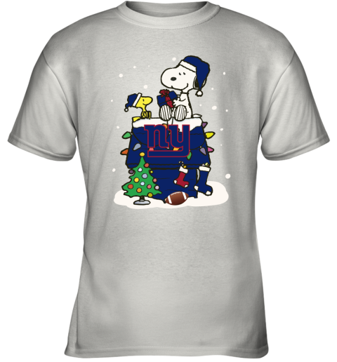 A Happy Christmas With New York Giants Snoopy Youth T-Shirt