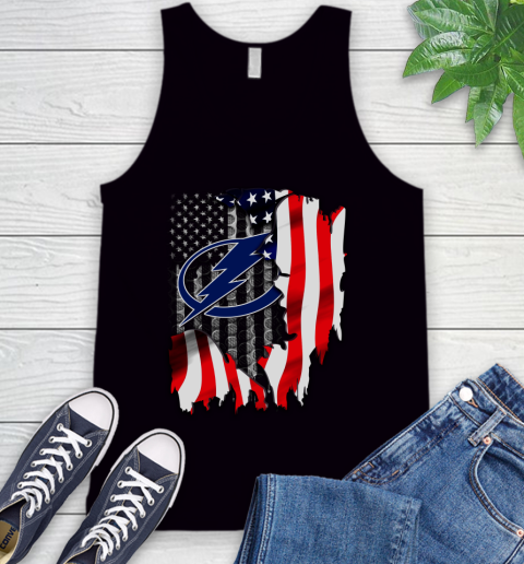 Tampa Bay Lightning NHL Hockey American Flag Tank Top