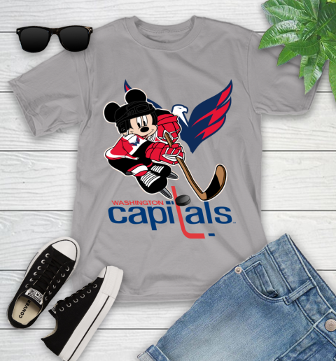 NHL Washington Capitals Mickey Mouse Disney Hockey T Shirt Youth T-Shirt 4