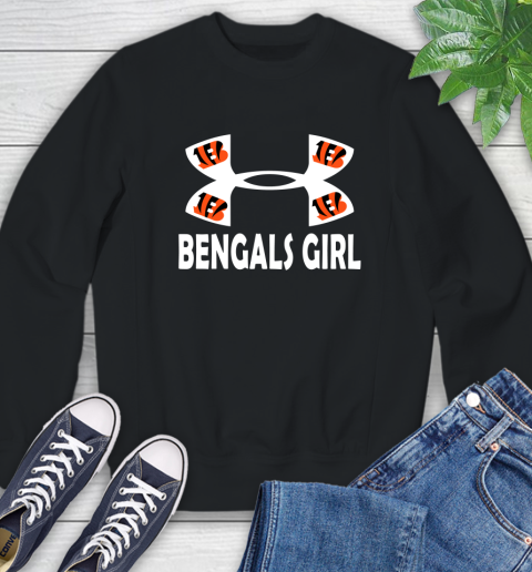 NFL Cincinnati Bengals Girl Under Armour Football Sports Sweatshirt