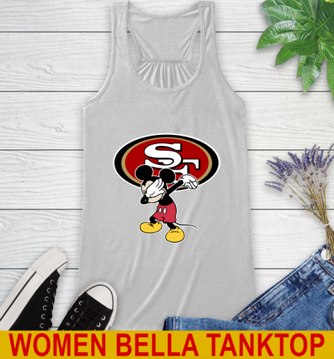San Francisco 49ers NFL Football Dabbing Mickey Disney Sports Racerback Tank