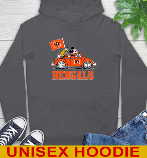 NFL Football Cincinnati Bengals Pluto Mickey Driving Disney Shirt Hoodie 7