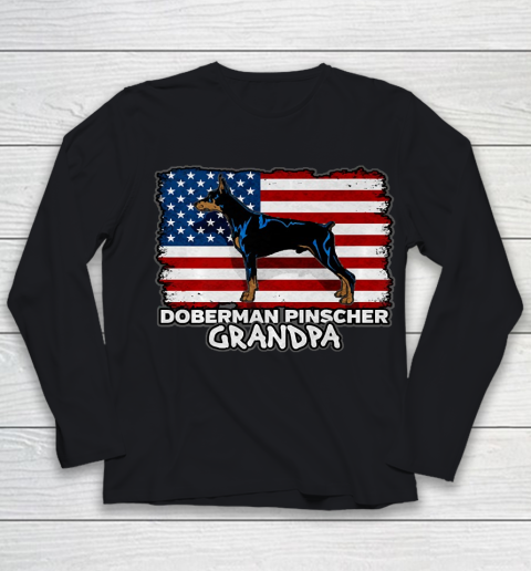 Grandpa Funny Gift Apparel  Mens Doberman Pinscher Grandpa Youth Long Sleeve