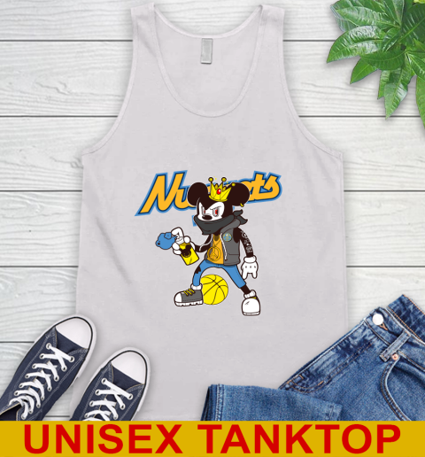 Denver Nuggets NBA Basketball Mickey Peace Sign Sports Tank Top