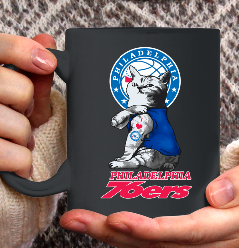 NBA Basketball My Cat Loves Philadelphia 76ers Ceramic Mug 11oz