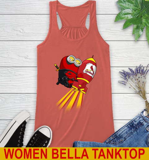 MLB Baseball St.Louis Cardinals Deadpool Minion Marvel Shirt Racerback Tank 3