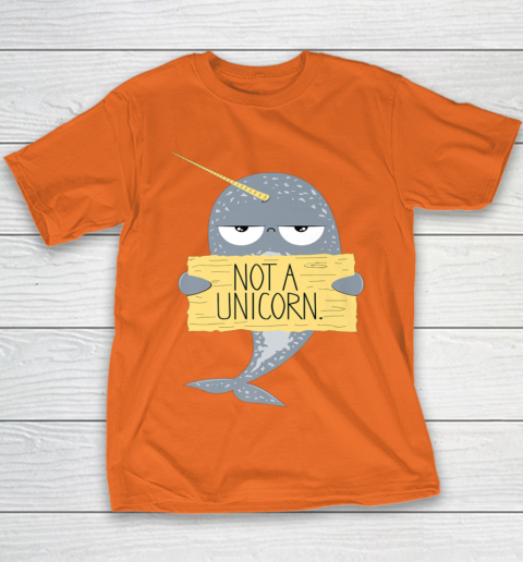 Not A Unicorn Cute Funny Narwhal Graphic Youth T-Shirt 6