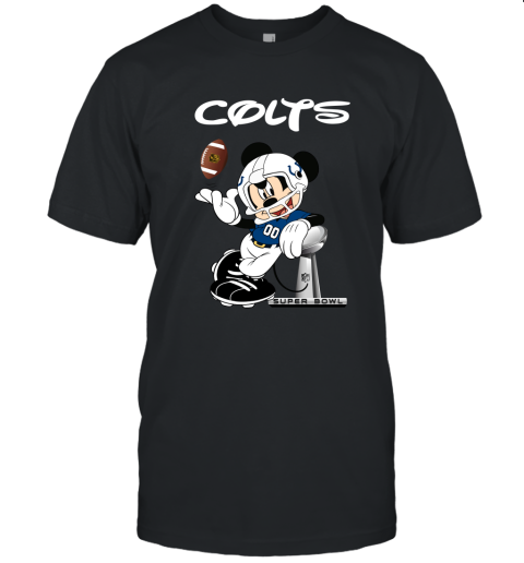 Mickey Colts Taking The Super Bowl Trophy Football Unisex Jersey Tee
