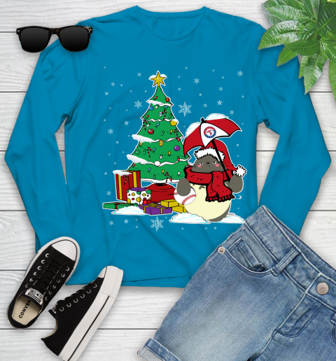 Texas Rangers MLB Baseball Cute Tonari No Totoro Christmas Sports Youth Long Sleeve 8