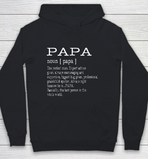 Grandpa Funny Gift Apparel  Papa Definition Grandpa Father's Day Gifts Me Youth Hoodie