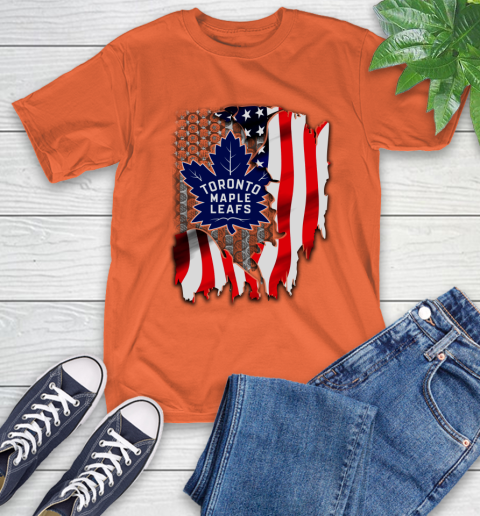 Toronto Maple Leafs NHL Hockey American Flag T-Shirt 4
